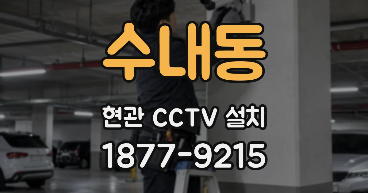 수내동 현관 CCTV 설치