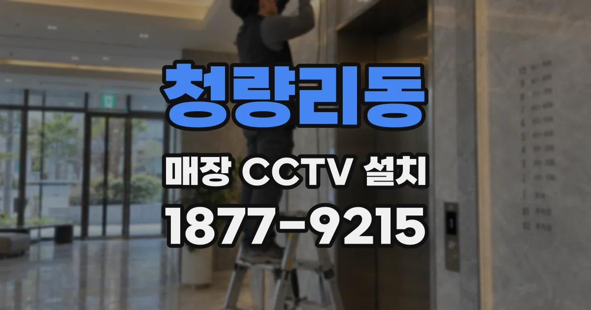청량리동 매장 CCTV 설치