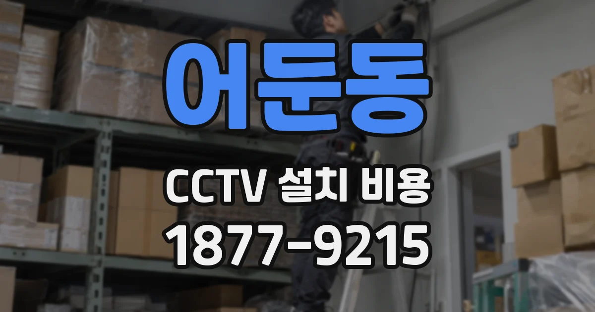 어둔동 CCTV 설치 비용