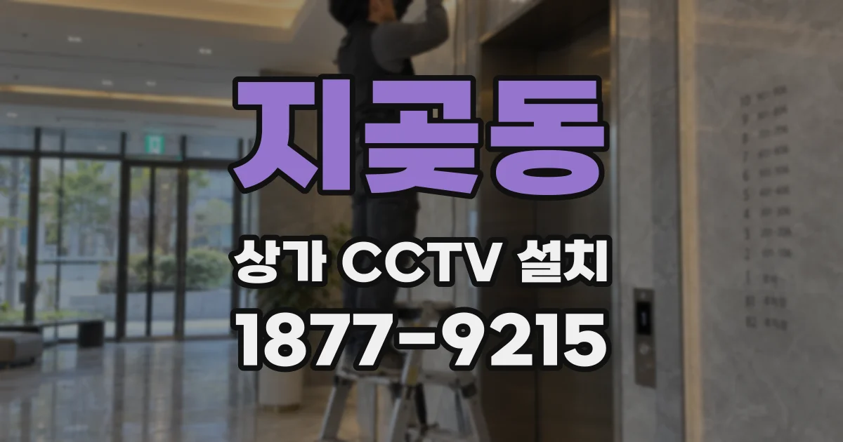 지곶동 상가 CCTV 설치