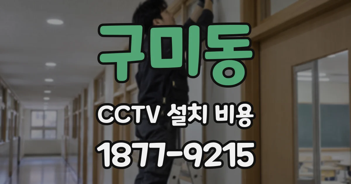 구미동 CCTV 설치 비용