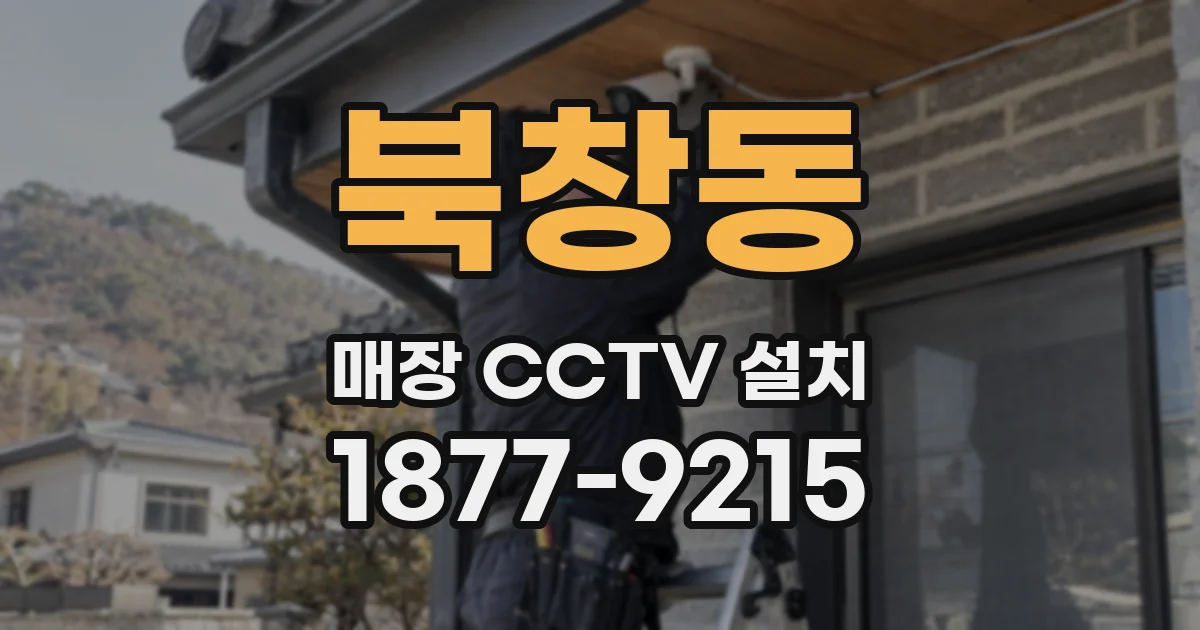 북창동 매장 CCTV 설치