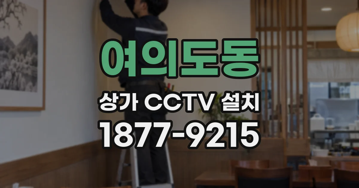 여의도동 상가 CCTV 설치