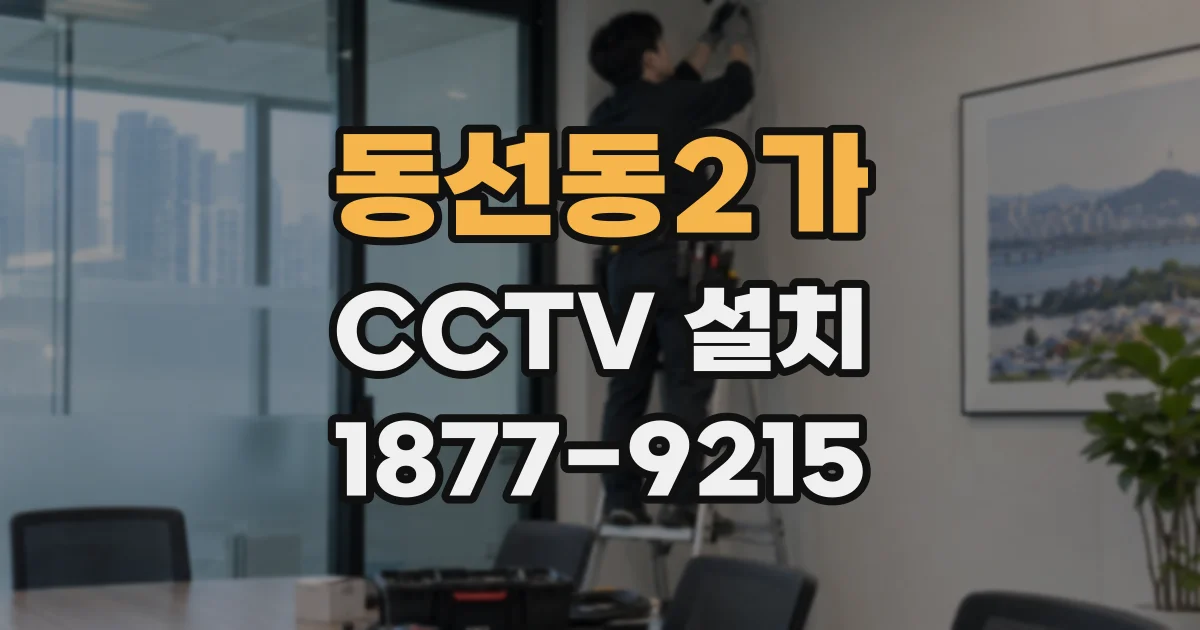 동선동2가 CCTV 설치