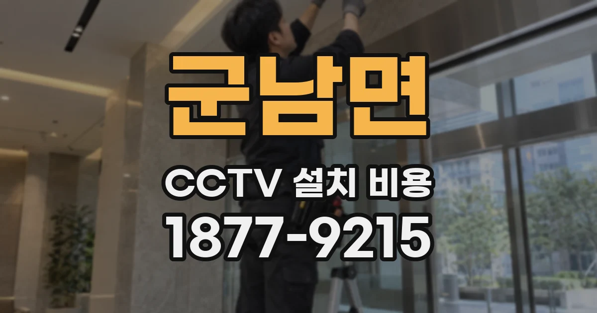 군남면 CCTV 설치 비용