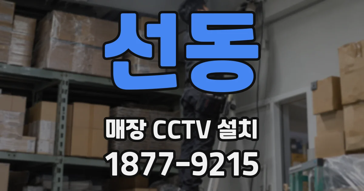 선동 매장 CCTV 설치