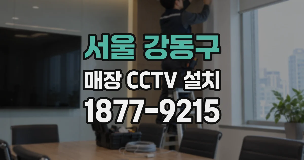서울 강동구 매장 CCTV 설치