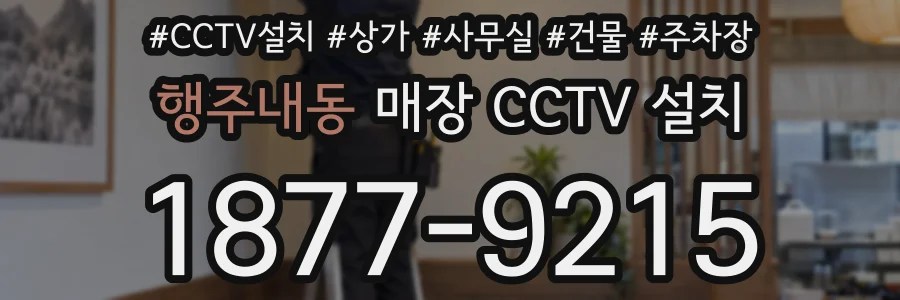 행주내동 매장 CCTV 설치