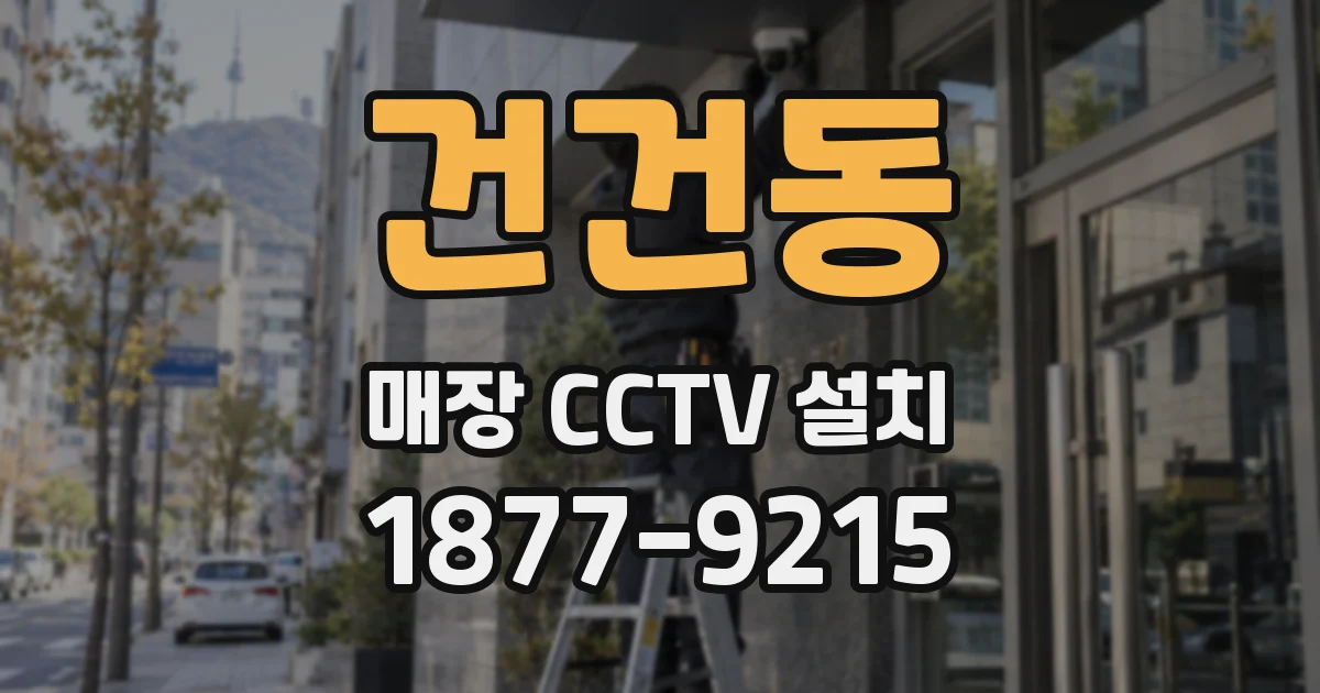 건건동 매장 CCTV 설치