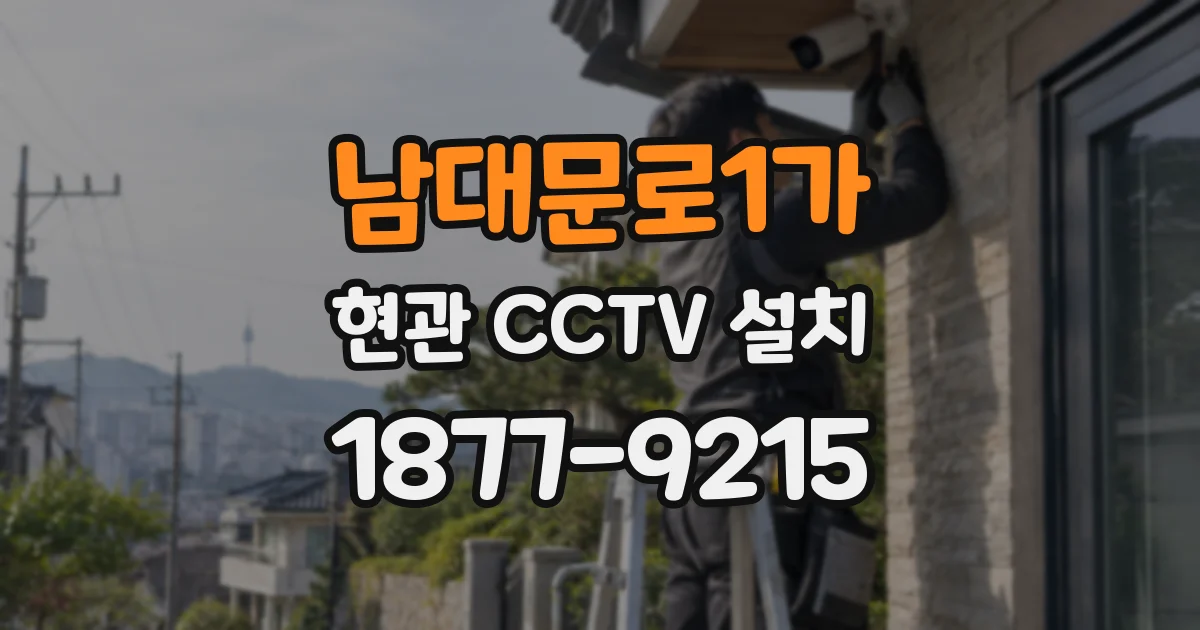 남대문로1가 현관 CCTV 설치