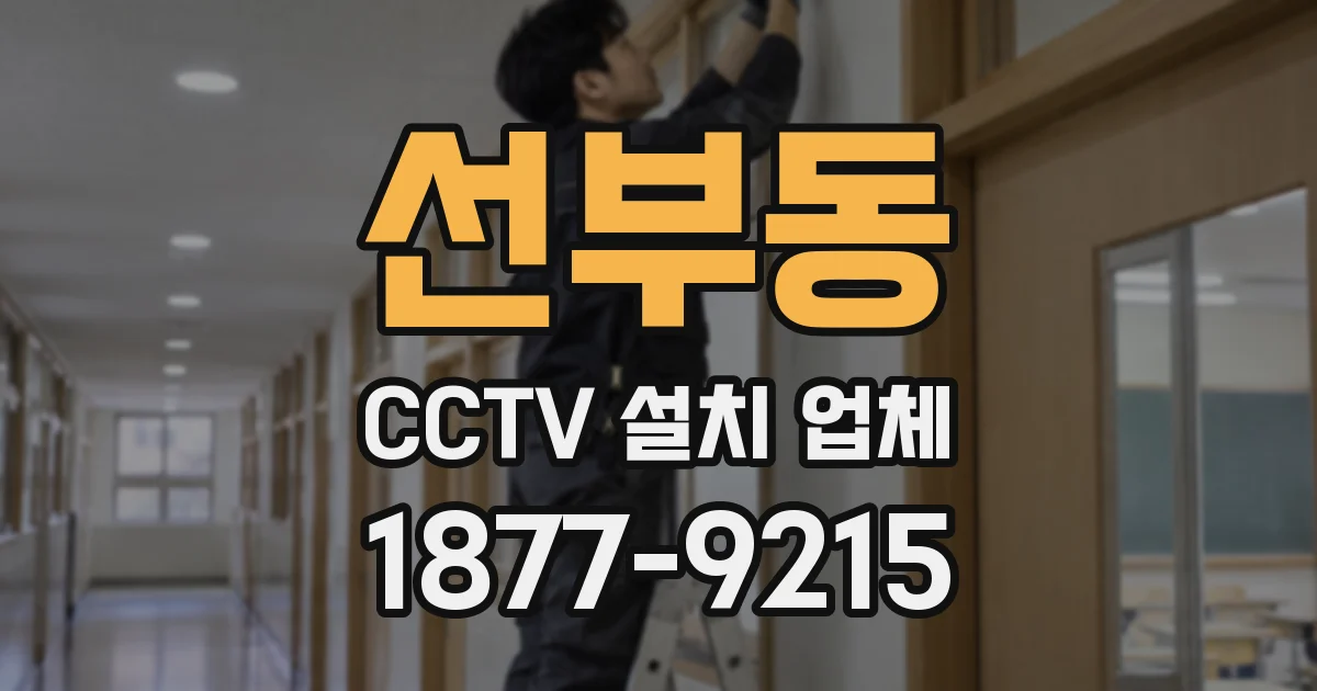 선부동 CCTV 설치 업체