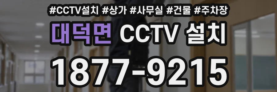 대덕면 CCTV 설치