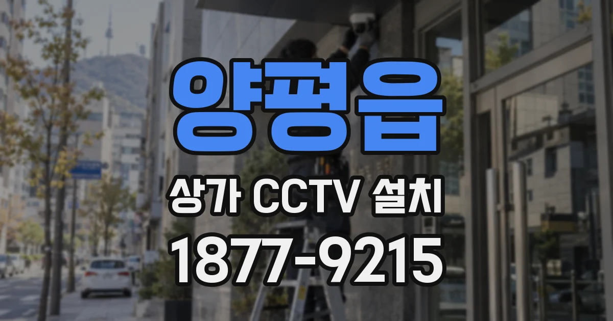 양평읍 상가 CCTV 설치
