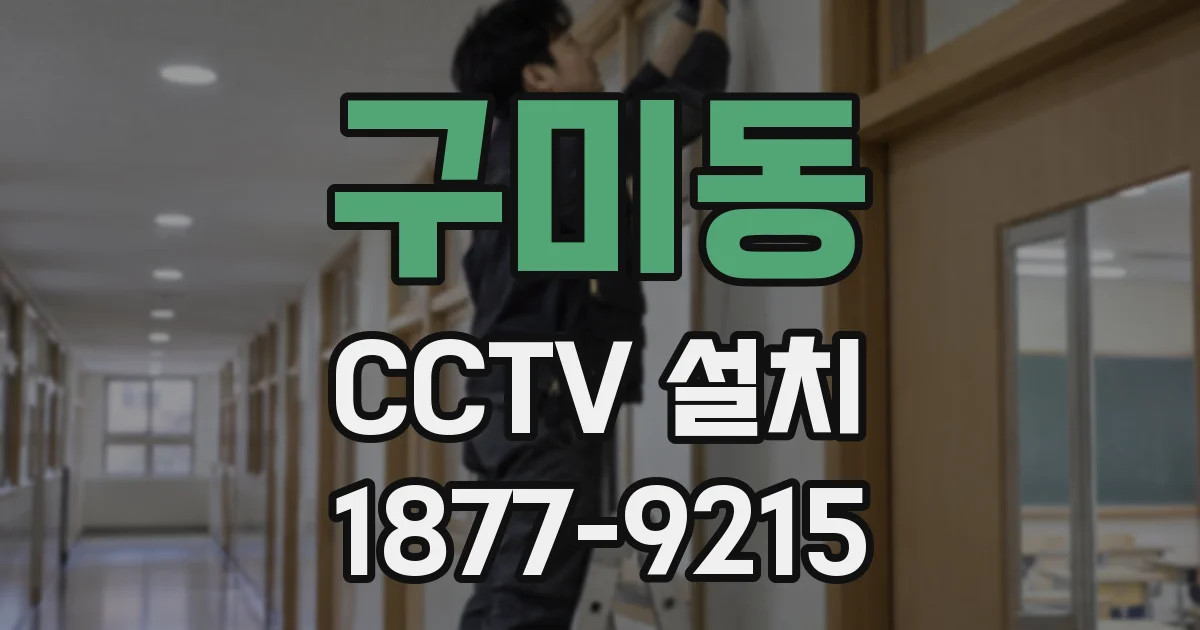 구미동 CCTV 설치