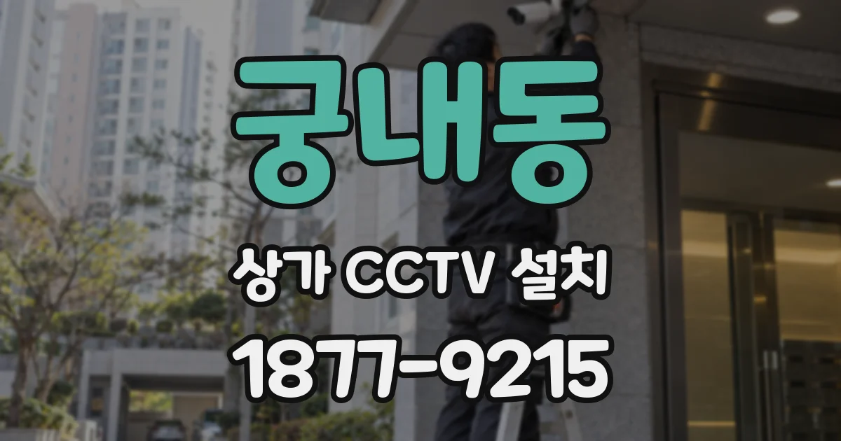 궁내동 상가 CCTV 설치