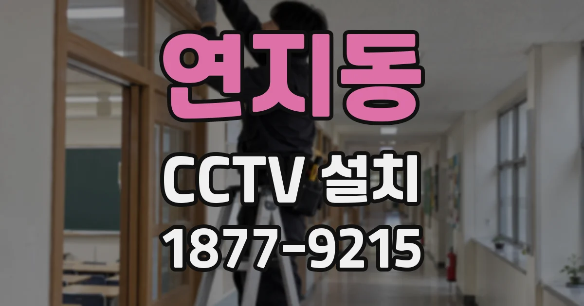연지동 CCTV 설치