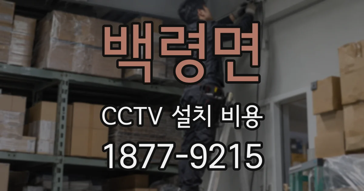 백령면 CCTV 설치 비용