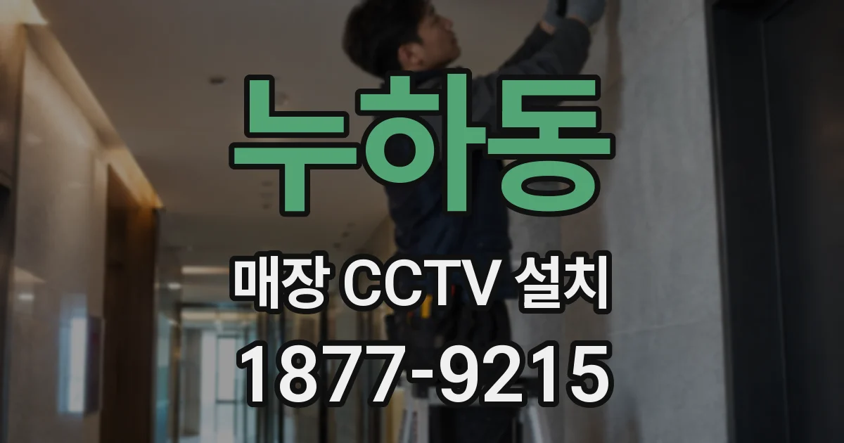 누하동 매장 CCTV 설치