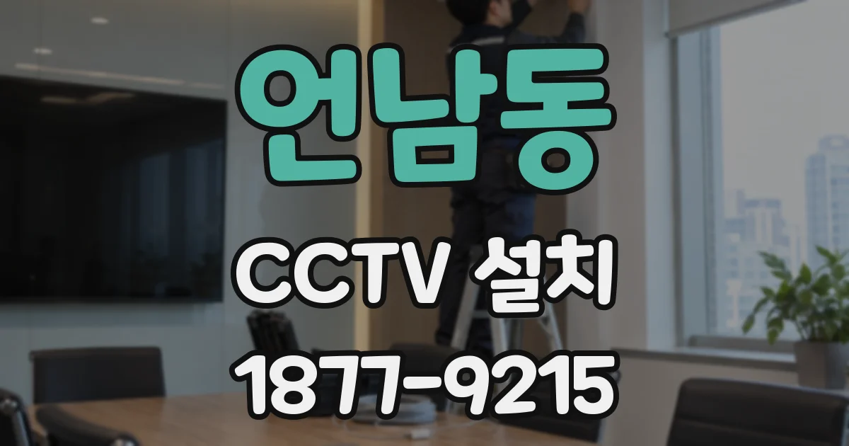 언남동 CCTV 설치