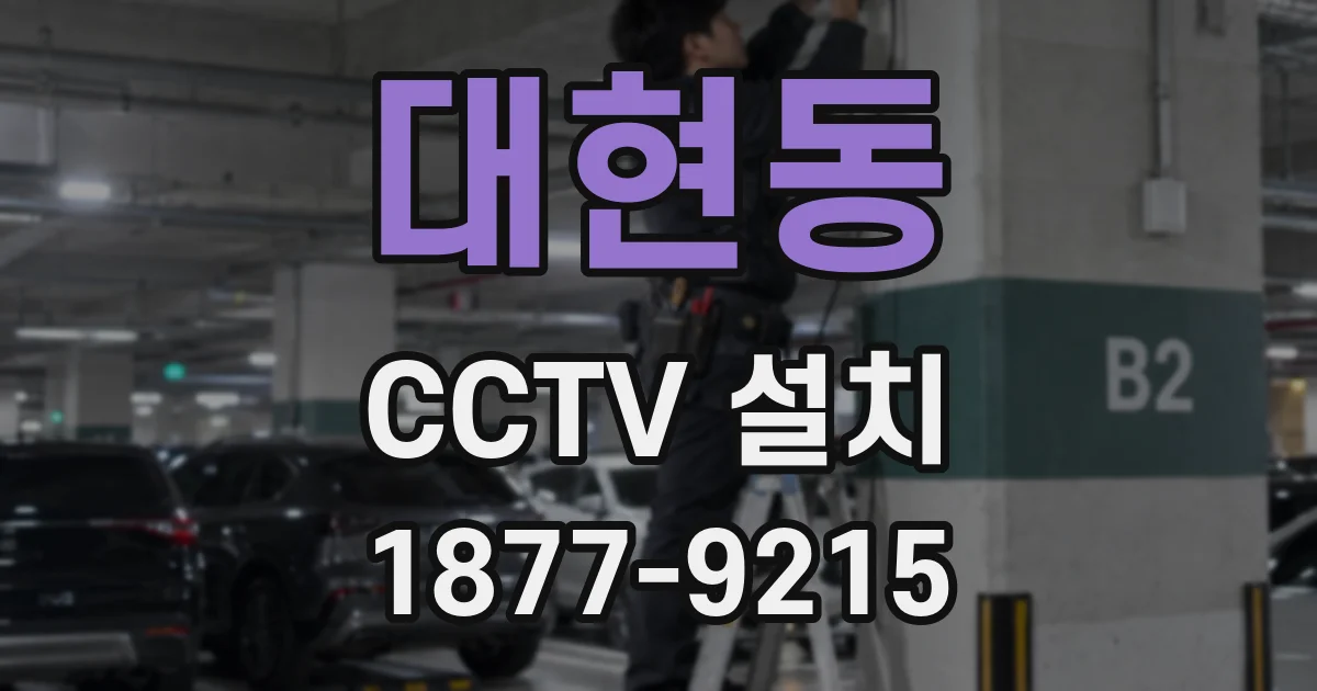대현동 CCTV 설치
