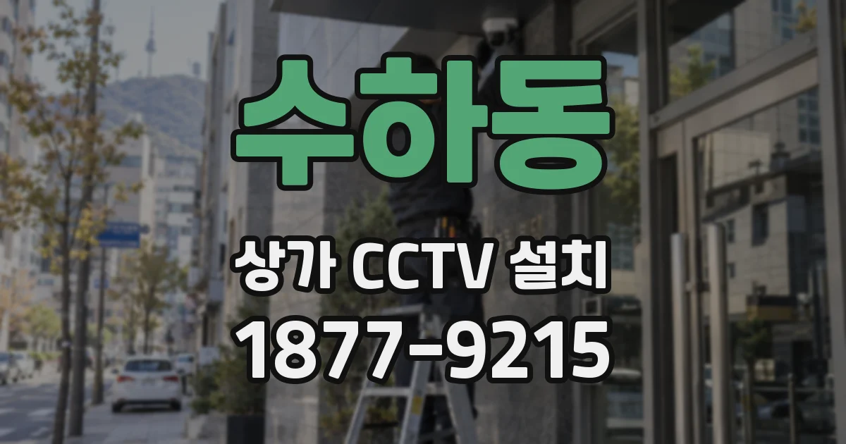 수하동 상가 CCTV 설치