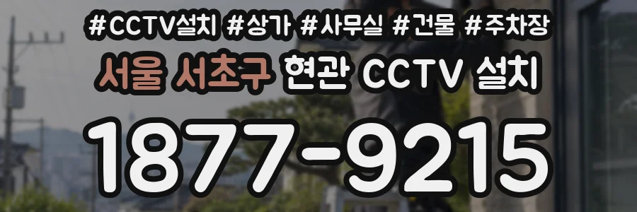 서울 서초구 현관 CCTV 설치