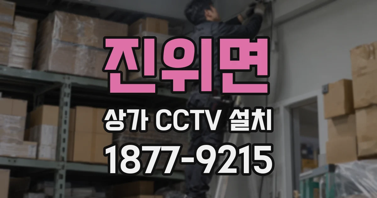 진위면 상가 CCTV 설치