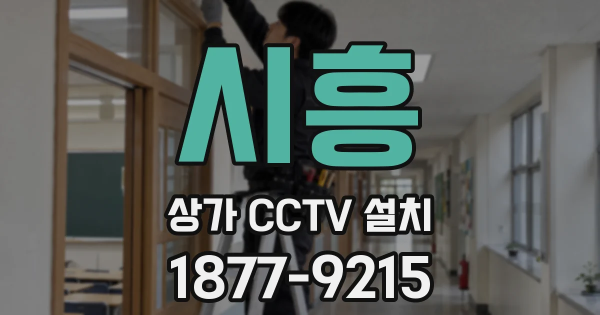 시흥 상가 CCTV 설치