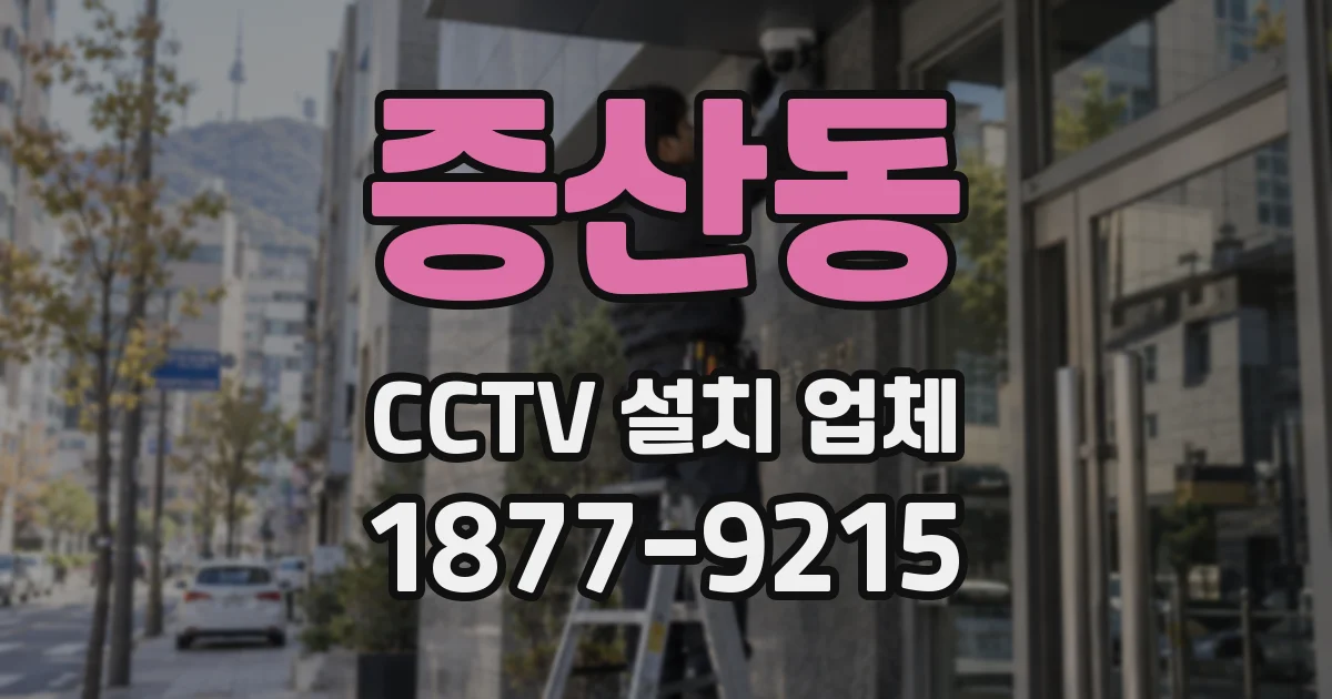 증산동 CCTV 설치 업체
