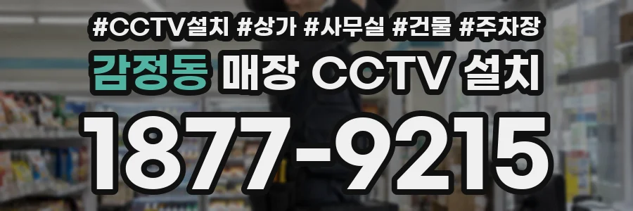 감정동 매장 CCTV 설치