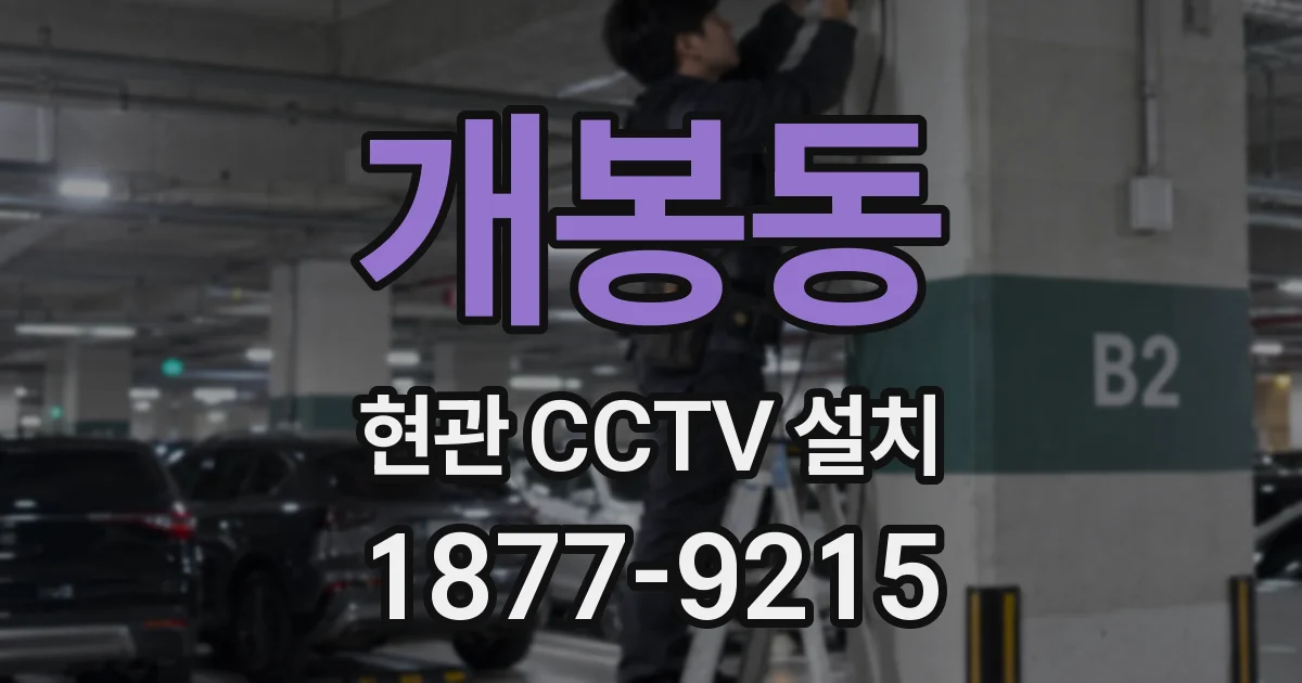 개봉동 현관 CCTV 설치