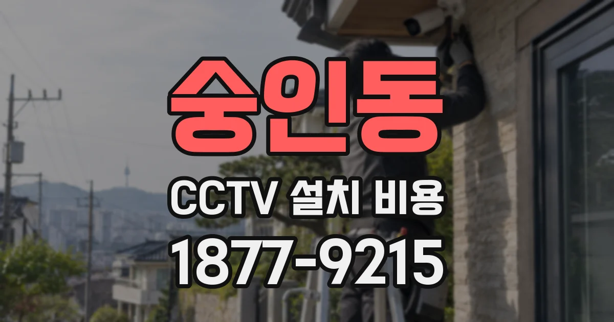 숭인동 CCTV 설치 비용
