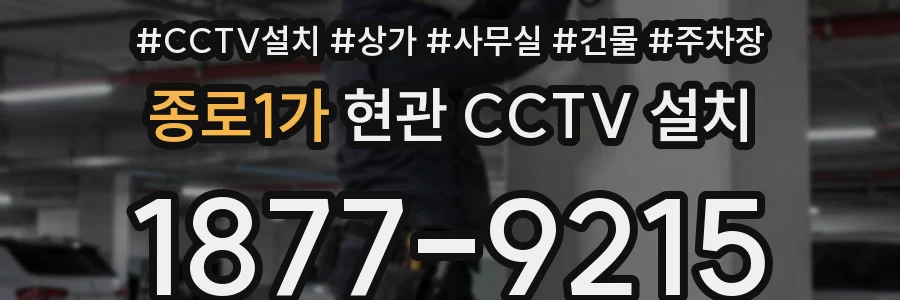 종로1가 현관 CCTV 설치