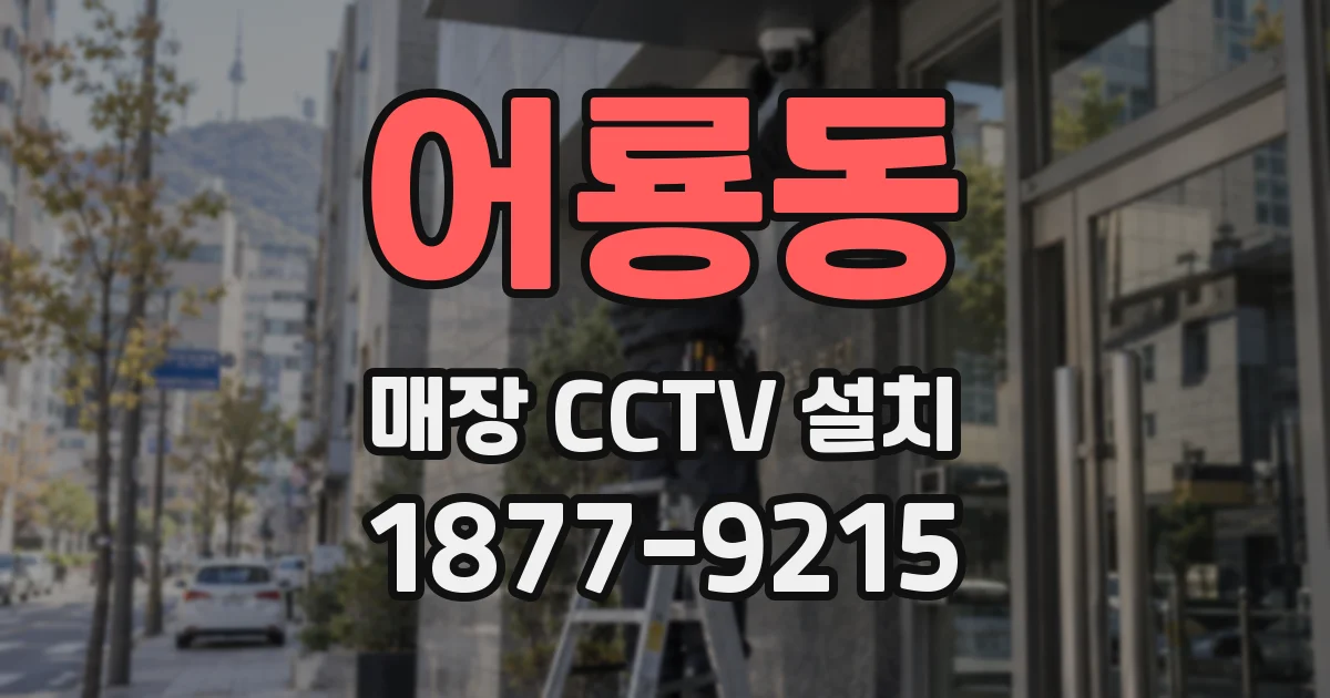 어룡동 매장 CCTV 설치