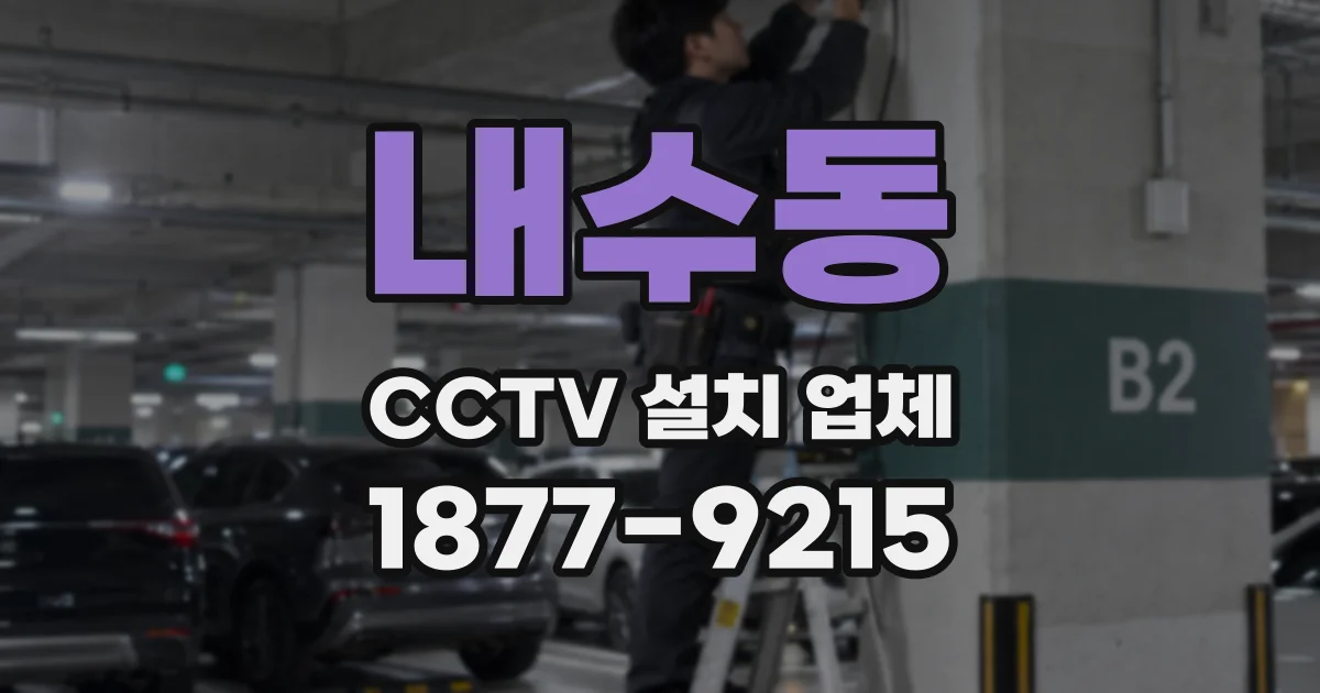 내수동 CCTV 설치 업체