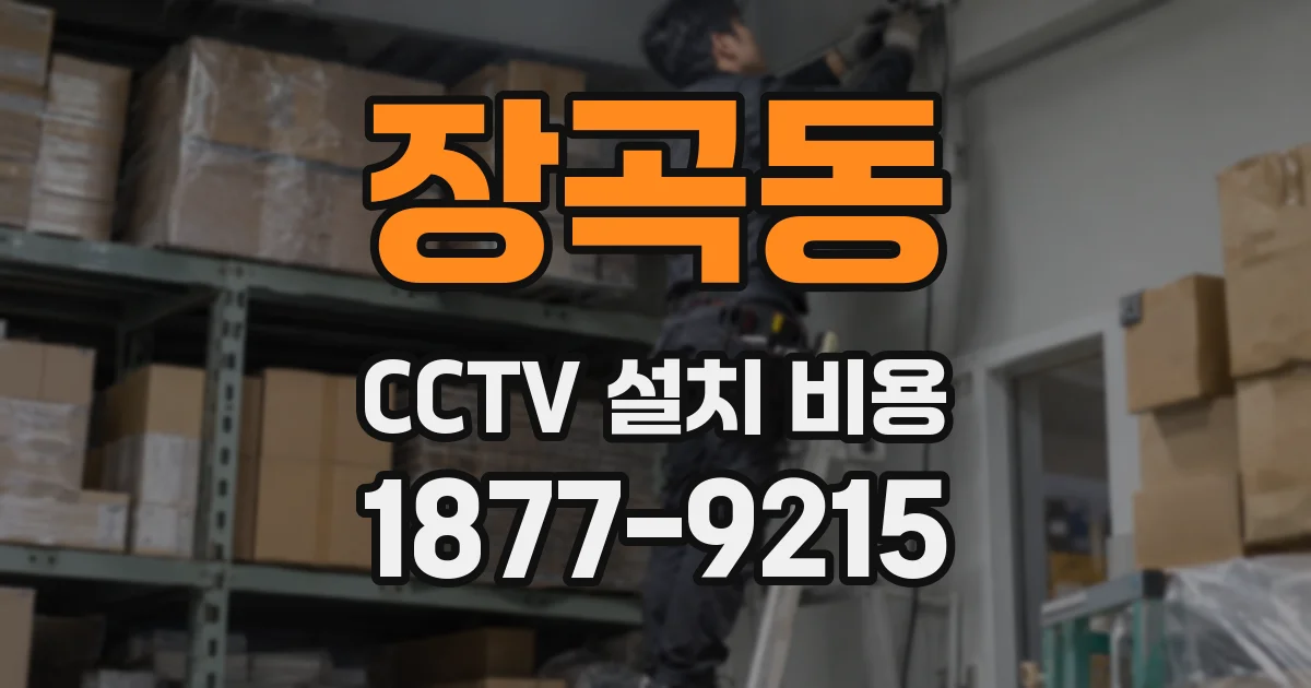 장곡동 CCTV 설치 비용