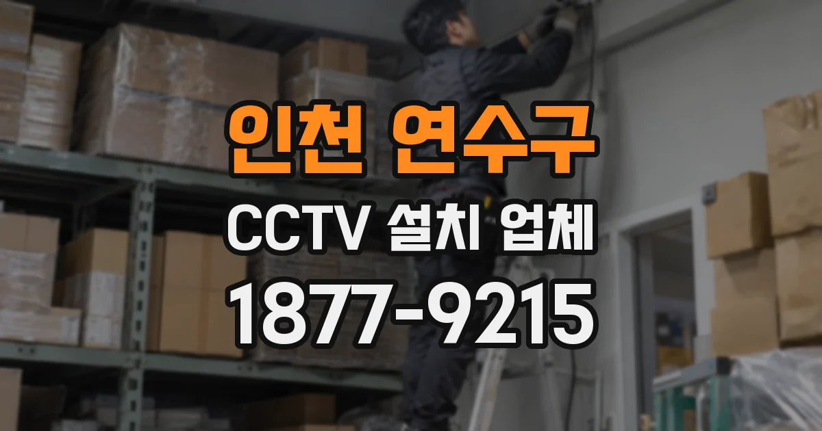 인천 연수구 CCTV 설치 업체