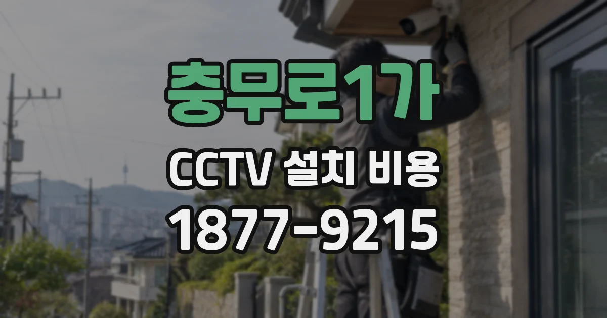 충무로1가 CCTV 설치 비용