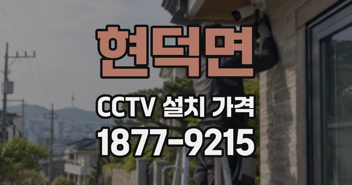 현덕면 CCTV 설치 가격