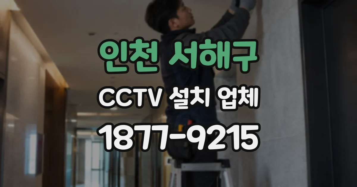 인천 서해구 CCTV 설치 업체