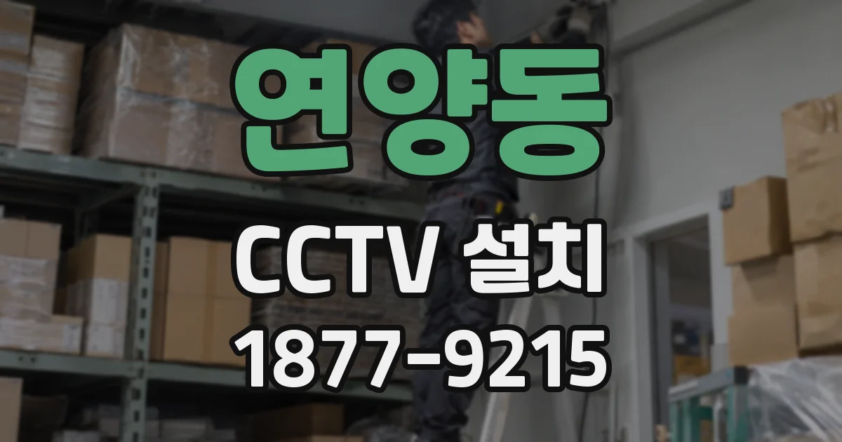 연양동 CCTV 설치