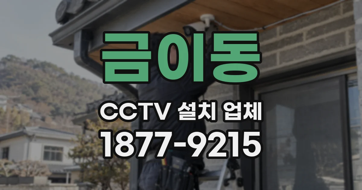 금이동 CCTV 설치 업체