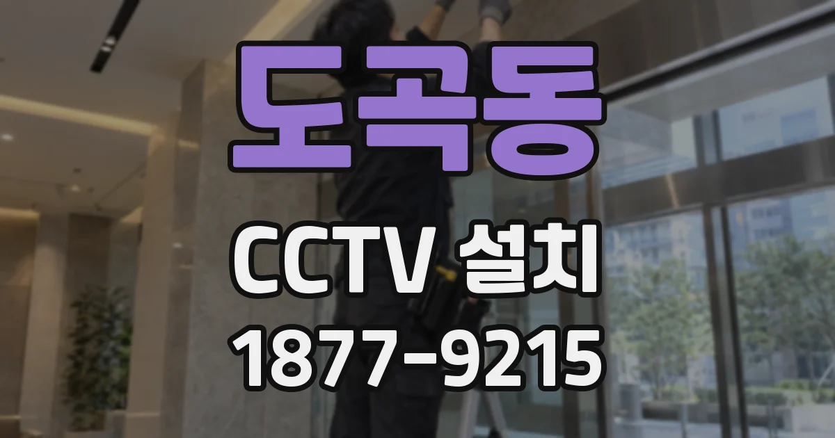 도곡동 CCTV 설치
