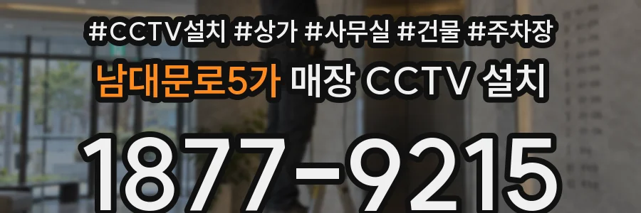 남대문로5가 매장 CCTV 설치