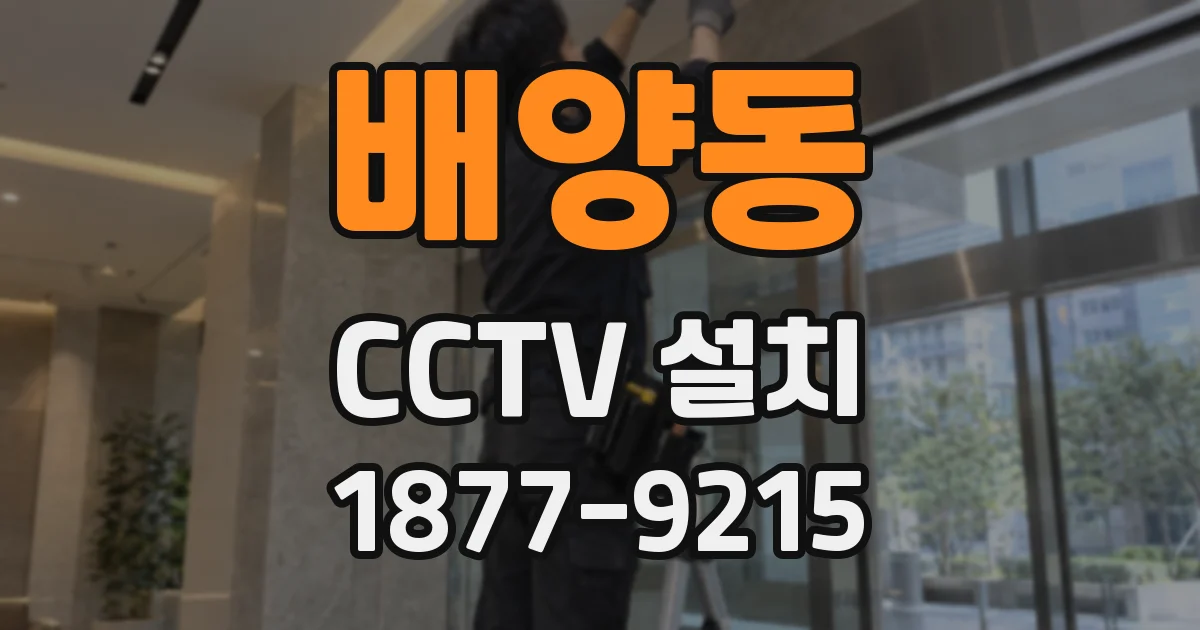 배양동 CCTV 설치