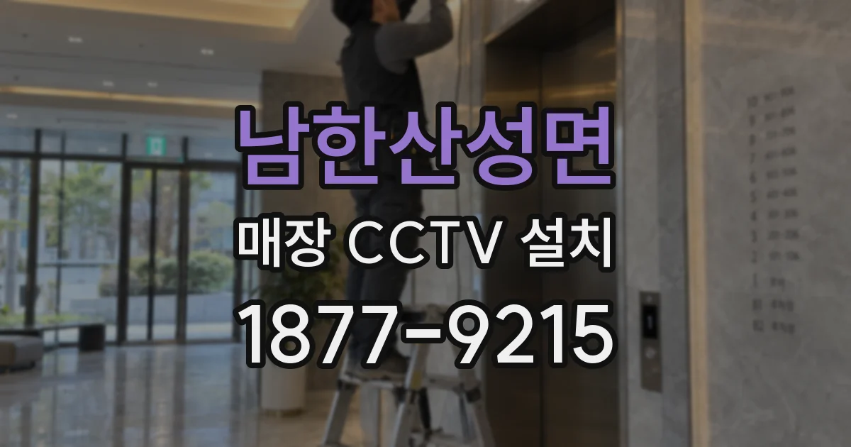 남한산성면 매장 CCTV 설치