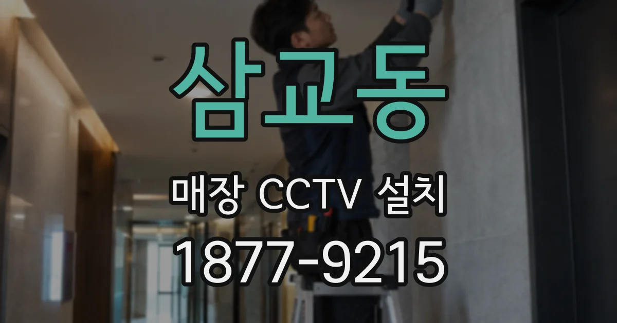 삼교동 매장 CCTV 설치