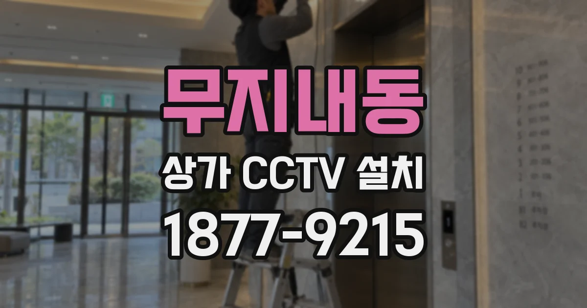 무지내동 상가 CCTV 설치