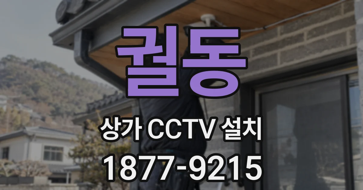 궐동 상가 CCTV 설치