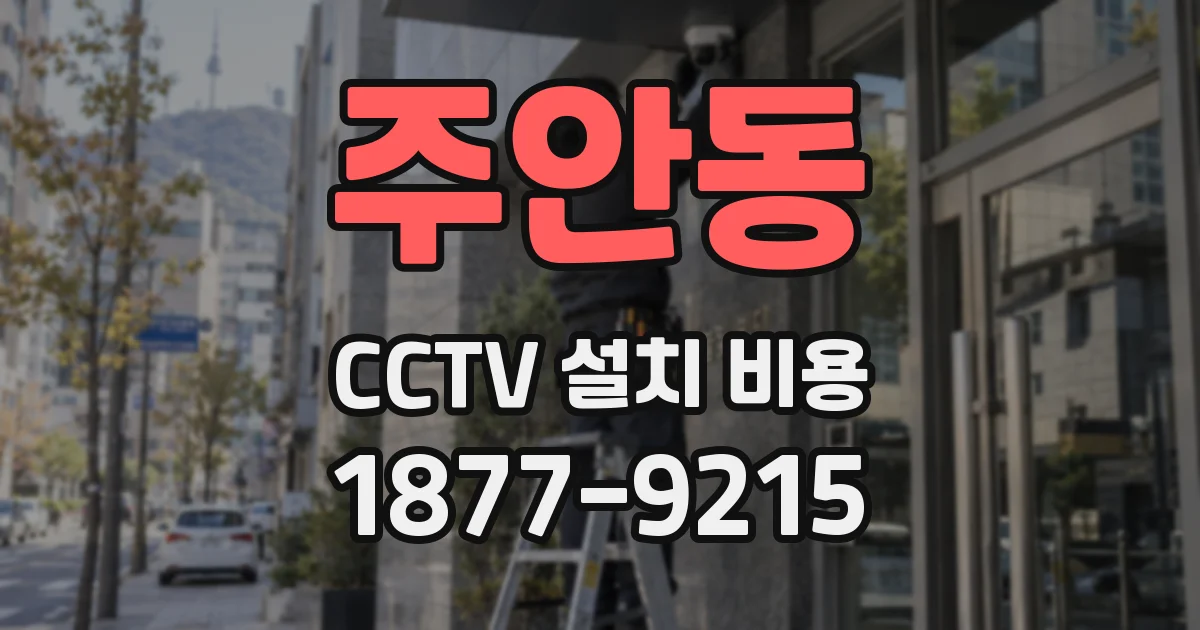 주안동 CCTV 설치 비용